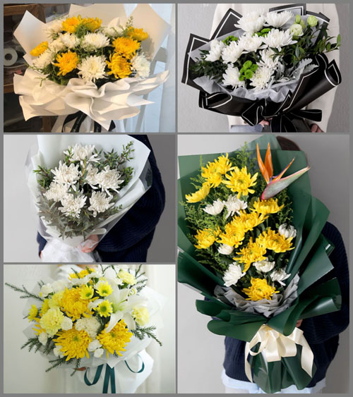 山东青岛莱西市梅花山街道北七格庄村白事花束代送